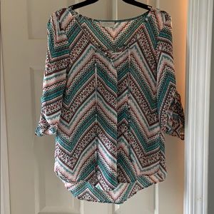 Women’s Aztec print top. Size medium